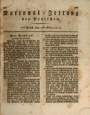 National-Zeitung der Deutschen Mittwoch 15. März 1815