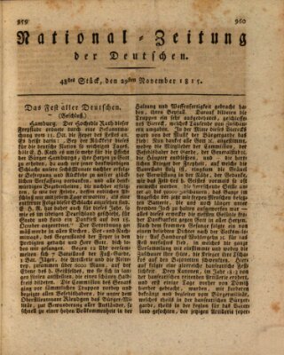 National-Zeitung der Deutschen Mittwoch 29. November 1815