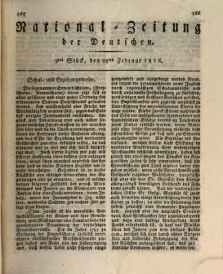 National-Zeitung der Deutschen Mittwoch 28. Februar 1816