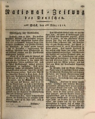 National-Zeitung der Deutschen Mittwoch 6. März 1816