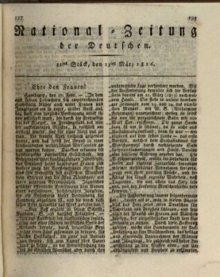 National-Zeitung der Deutschen Mittwoch 13. März 1816