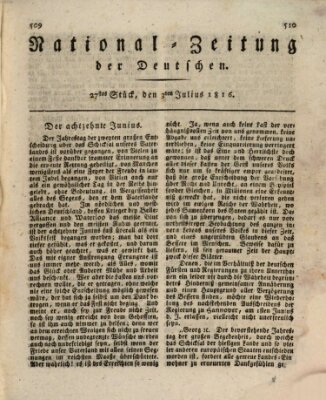 National-Zeitung der Deutschen Mittwoch 3. Juli 1816