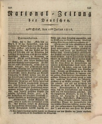 National-Zeitung der Deutschen Mittwoch 17. Juli 1816