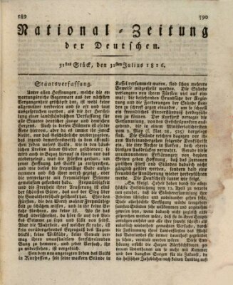 National-Zeitung der Deutschen Mittwoch 31. Juli 1816