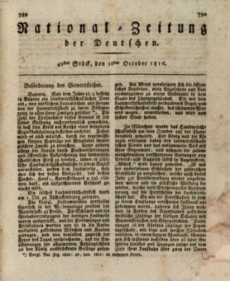 National-Zeitung der Deutschen Mittwoch 16. Oktober 1816