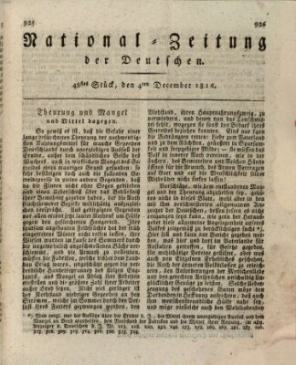 National-Zeitung der Deutschen Mittwoch 4. Dezember 1816