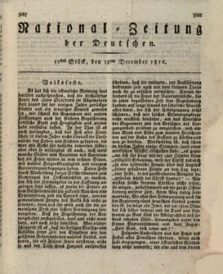 National-Zeitung der Deutschen Mittwoch 18. Dezember 1816