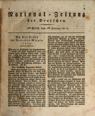 National-Zeitung der Deutschen Mittwoch 1. Januar 1817