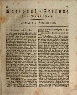 National-Zeitung der Deutschen Mittwoch 15. Januar 1817