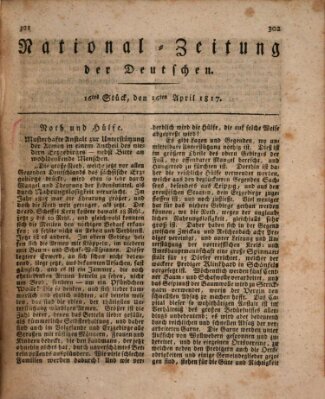 National-Zeitung der Deutschen Mittwoch 16. April 1817