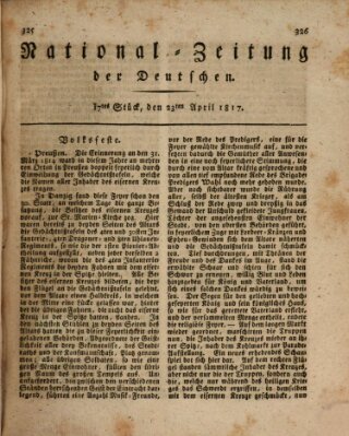 National-Zeitung der Deutschen Mittwoch 23. April 1817