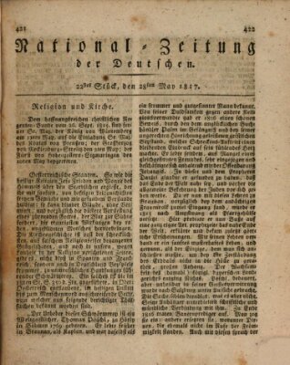 National-Zeitung der Deutschen Mittwoch 28. Mai 1817