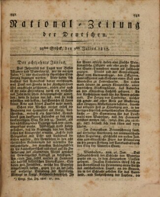 National-Zeitung der Deutschen Mittwoch 9. Juli 1817