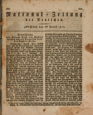 National-Zeitung der Deutschen Mittwoch 6. August 1817