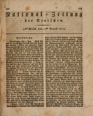 National-Zeitung der Deutschen Mittwoch 13. August 1817