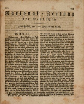 National-Zeitung der Deutschen Mittwoch 10. September 1817