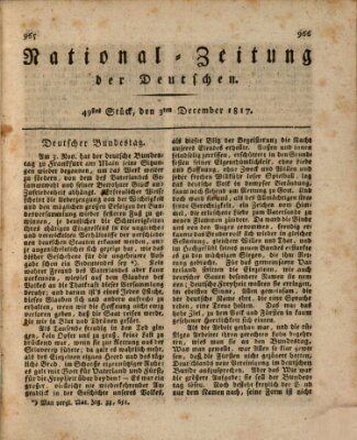 National-Zeitung der Deutschen Mittwoch 3. Dezember 1817