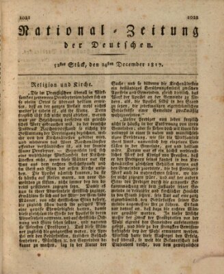 National-Zeitung der Deutschen Mittwoch 24. Dezember 1817