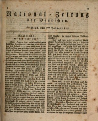 National-Zeitung der Deutschen Mittwoch 7. Januar 1818