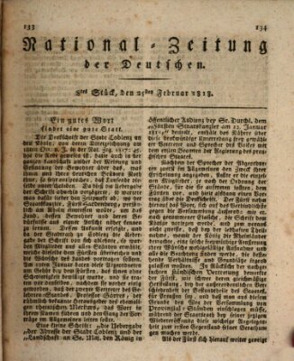 National-Zeitung der Deutschen Mittwoch 25. Februar 1818