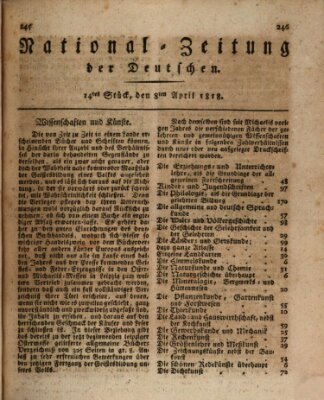 National-Zeitung der Deutschen Mittwoch 8. April 1818