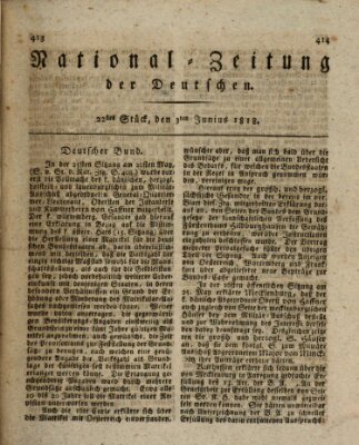 National-Zeitung der Deutschen Mittwoch 3. Juni 1818