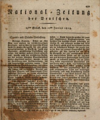 National-Zeitung der Deutschen Mittwoch 10. Juni 1818