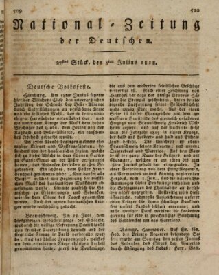 National-Zeitung der Deutschen Mittwoch 8. Juli 1818