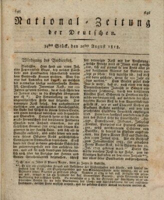 National-Zeitung der Deutschen Mittwoch 26. August 1818