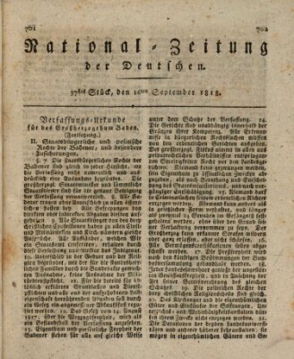 National-Zeitung der Deutschen Mittwoch 16. September 1818