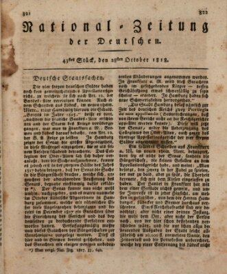 National-Zeitung der Deutschen Mittwoch 28. Oktober 1818