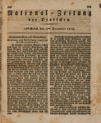 National-Zeitung der Deutschen Mittwoch 16. Dezember 1818