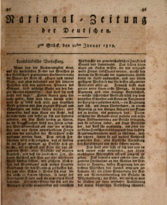 National-Zeitung der Deutschen Mittwoch 20. Januar 1819