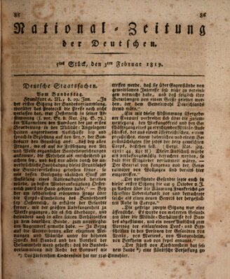 National-Zeitung der Deutschen Mittwoch 3. Februar 1819