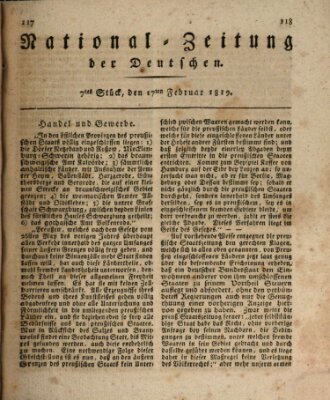 National-Zeitung der Deutschen Mittwoch 17. Februar 1819