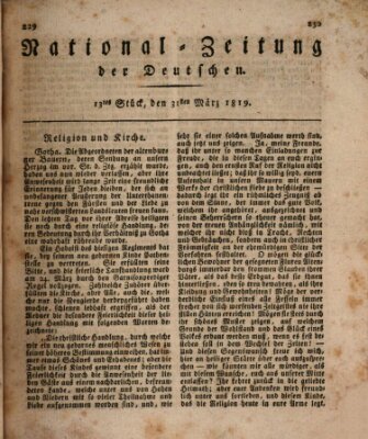 National-Zeitung der Deutschen Mittwoch 31. März 1819