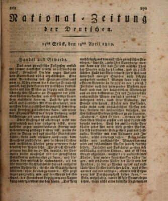 National-Zeitung der Deutschen Mittwoch 14. April 1819