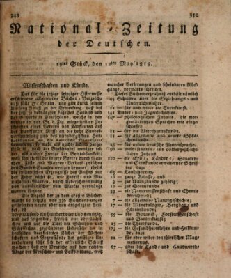 National-Zeitung der Deutschen Mittwoch 12. Mai 1819