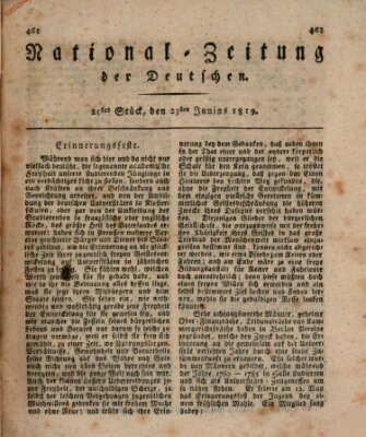 National-Zeitung der Deutschen Mittwoch 23. Juni 1819