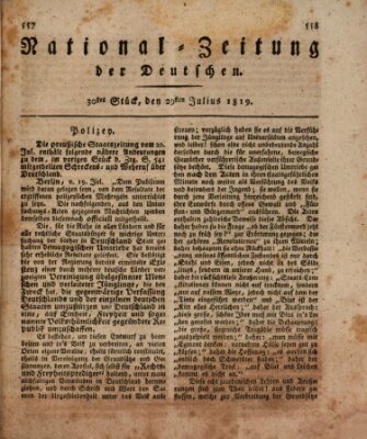 National-Zeitung der Deutschen Donnerstag 29. Juli 1819