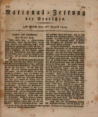 National-Zeitung der Deutschen Mittwoch 18. August 1819