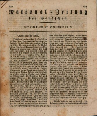 National-Zeitung der Deutschen Mittwoch 8. September 1819