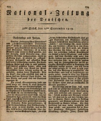 National-Zeitung der Deutschen Mittwoch 15. September 1819