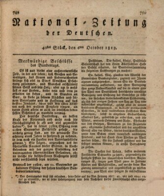 National-Zeitung der Deutschen Mittwoch 6. Oktober 1819