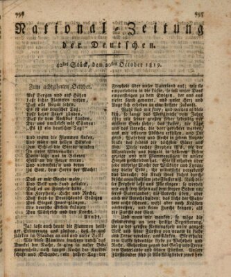 National-Zeitung der Deutschen Mittwoch 20. Oktober 1819