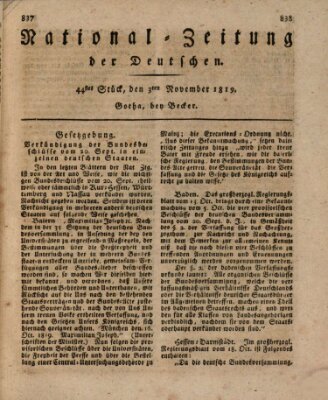 National-Zeitung der Deutschen Mittwoch 3. November 1819