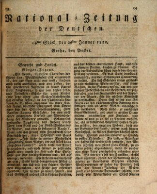 National-Zeitung der Deutschen Mittwoch 26. Januar 1820