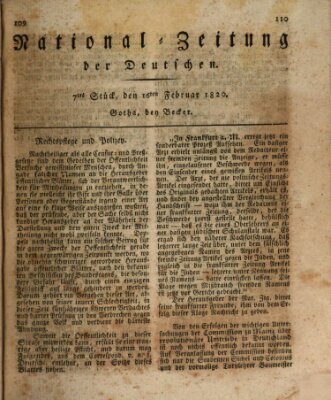 National-Zeitung der Deutschen Mittwoch 16. Februar 1820