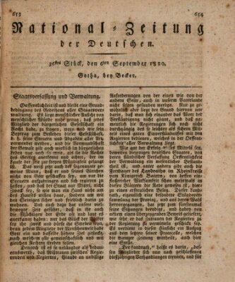 National-Zeitung der Deutschen Mittwoch 6. September 1820