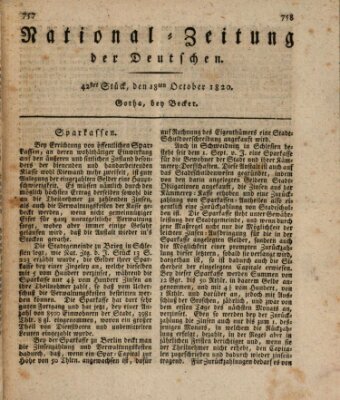 National-Zeitung der Deutschen Mittwoch 18. Oktober 1820